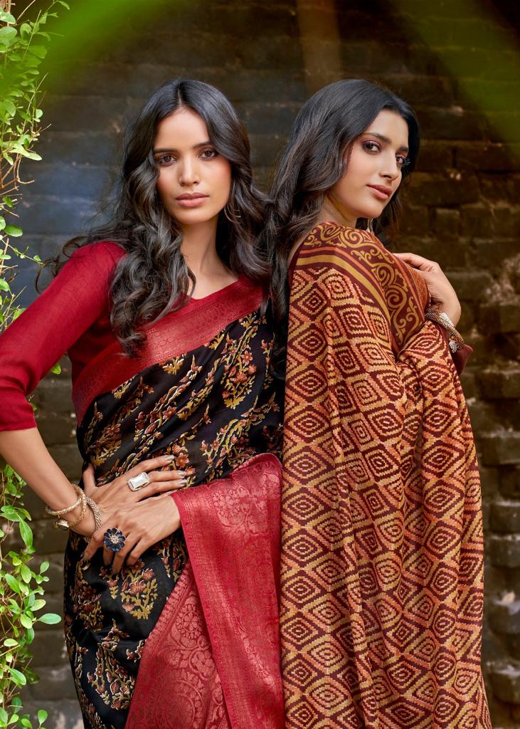 Lt Prerna Casual Wear Soft Linen Designer oarty Wear Saree Collection at Wholesale Price